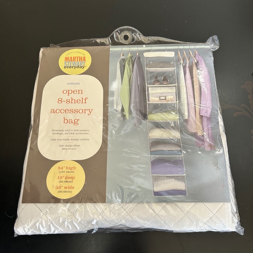 Martha Stewart 8 Shelf Accessory Bag. NWT